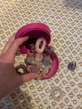 Assorted Spiral Hair Ties and Mermaid Shell Hair Clips NEW